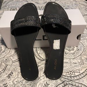 ALDO BLACK SANDALS CADILINNA WOMENS SIZE 8